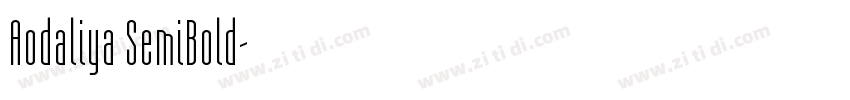 Aodaliya SemiBold字体转换